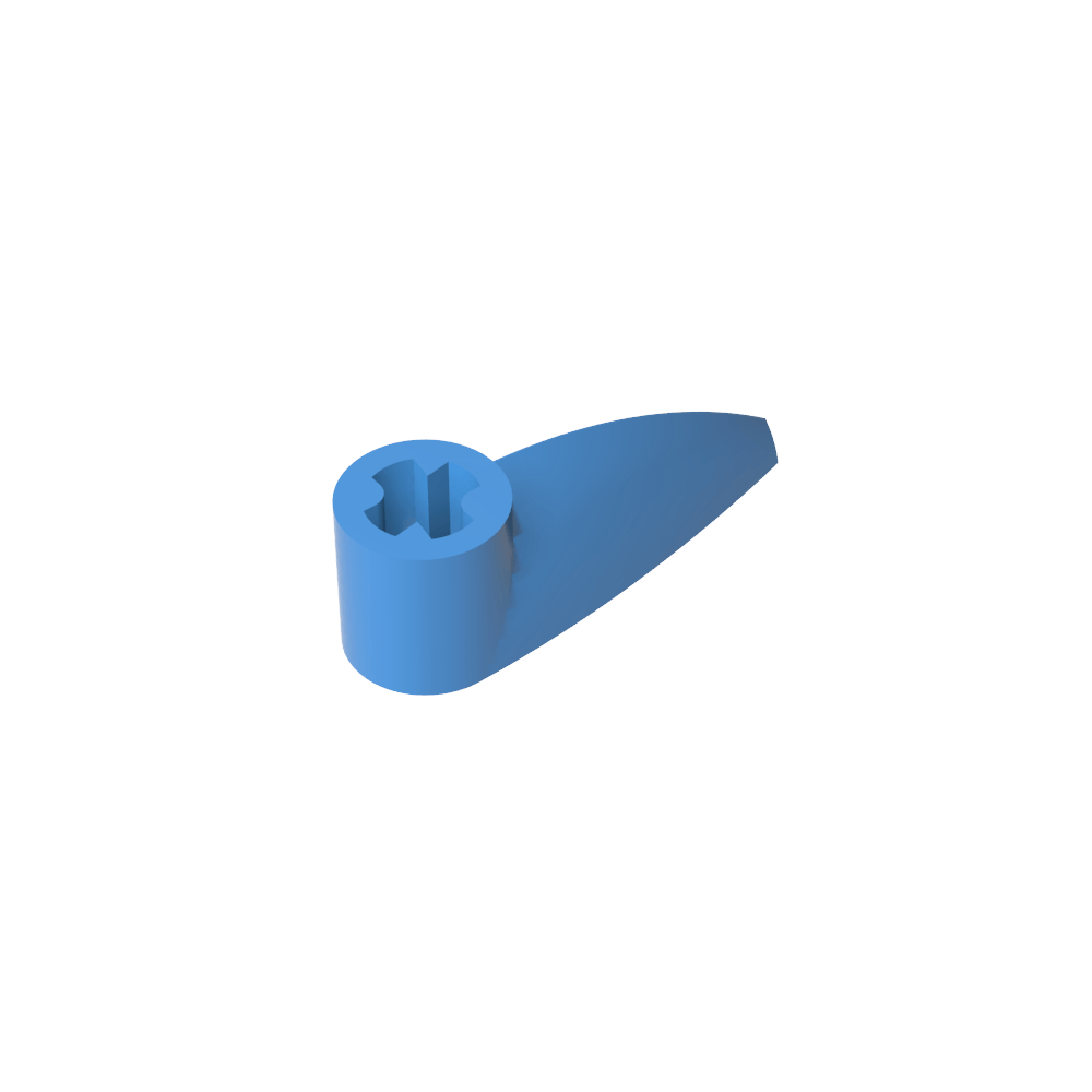 Diente técnico 1 x 3 con orificio para eje [parte inferior redondeada]-MyGobricksEs