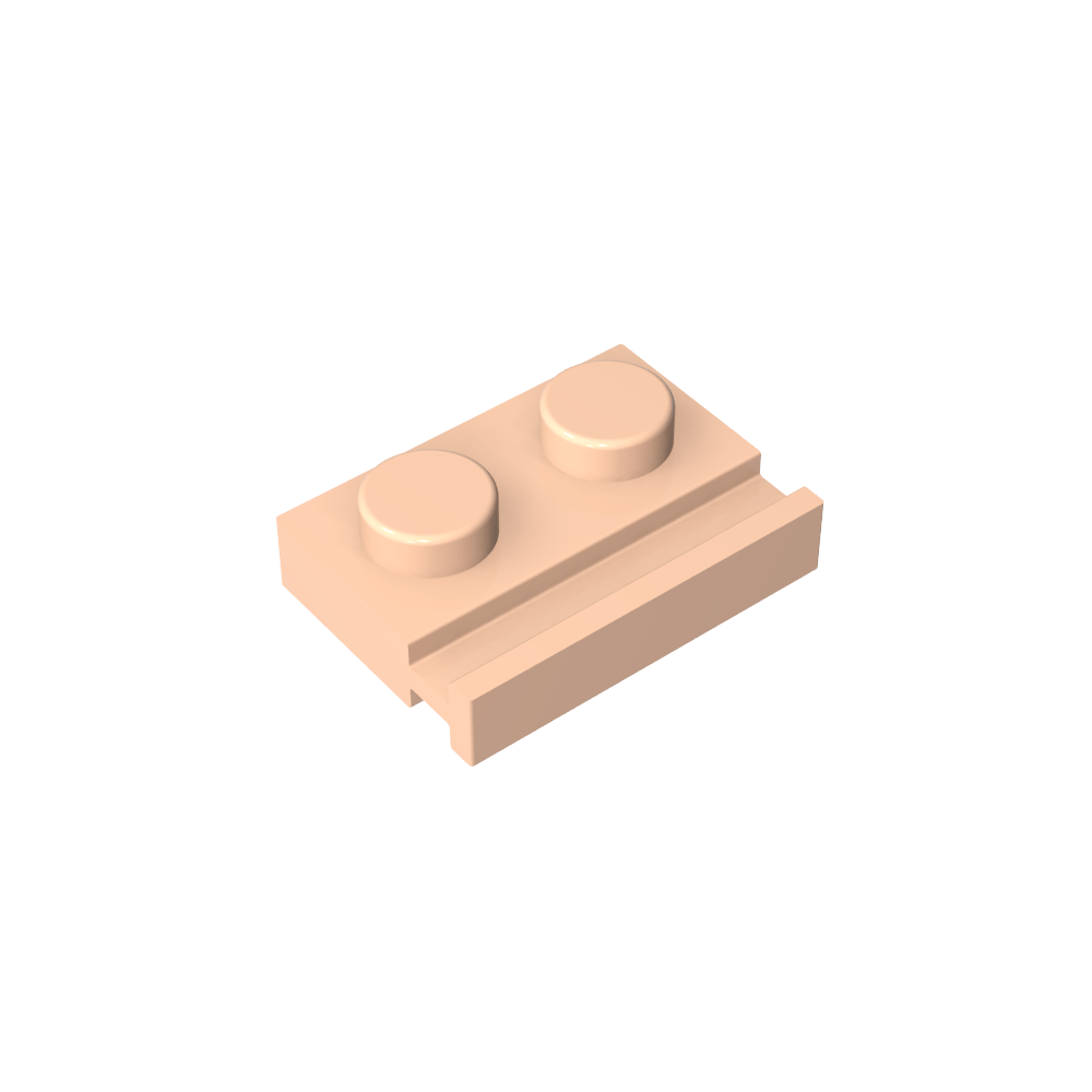 Placa Especial 1 x 2 con Riel para Puerta-MyGobricksEs
