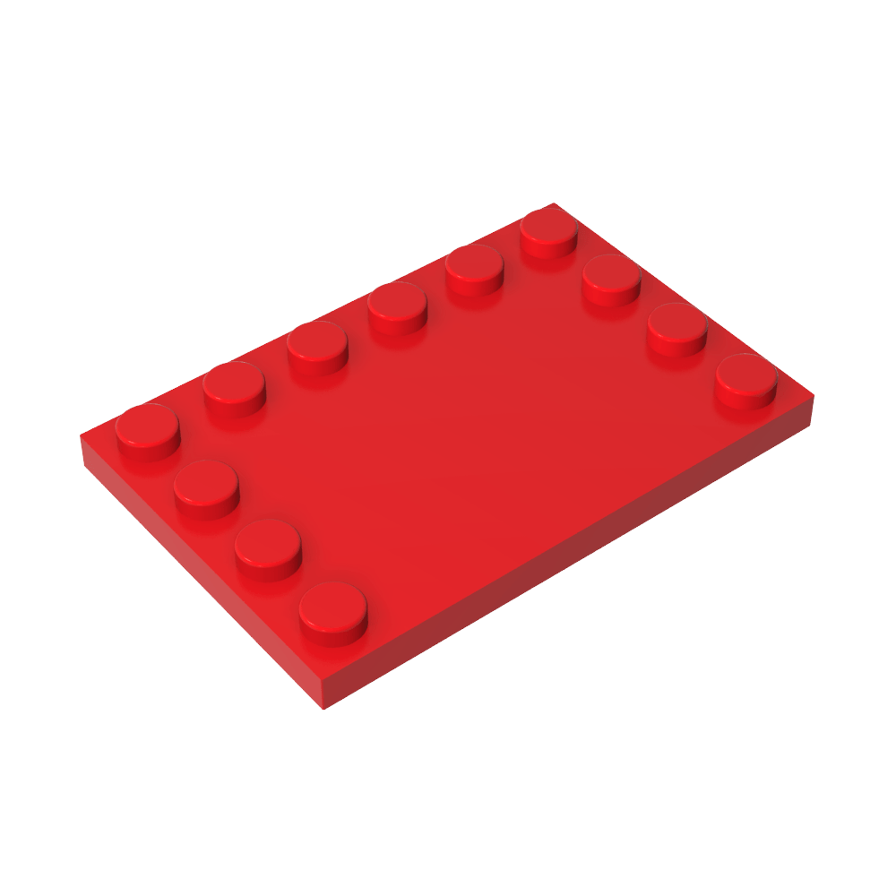 Placa especial 4 x 6 con tacos en 3 bordes-MyGobricksEs