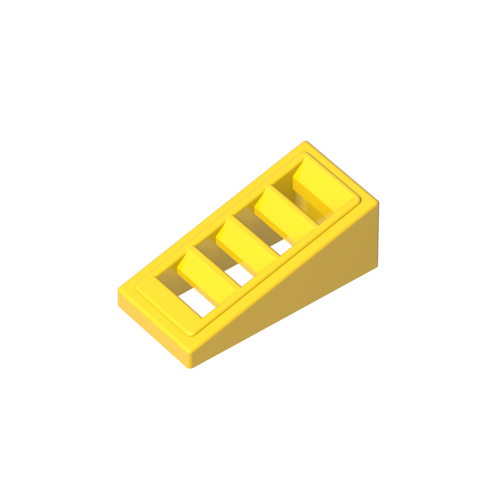 Pendiente 18° 2 x 1 x 2/3 con 4 ranuras-MyGobricksEs
