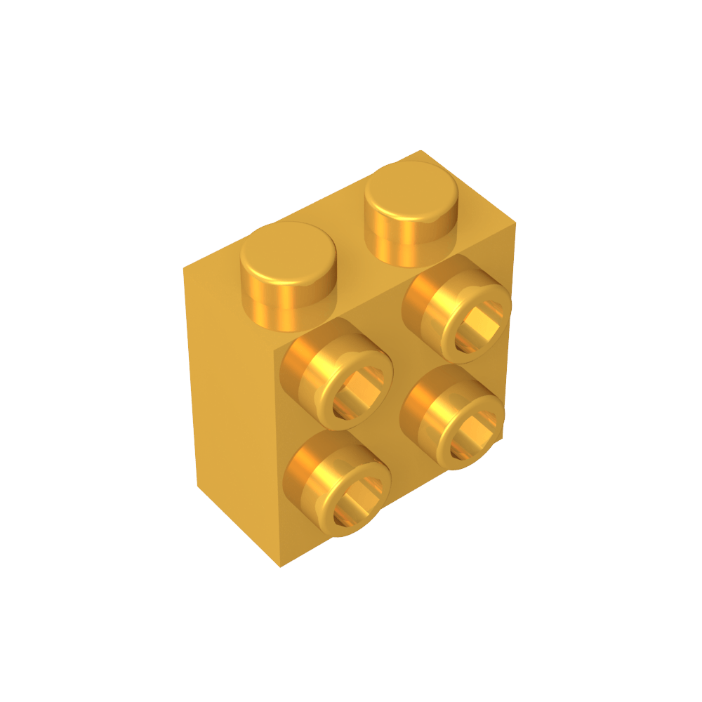 Ladrillo especial 1 x 2 x 1 2/3 con cuatro montantes en un lado-MyGobricksEs