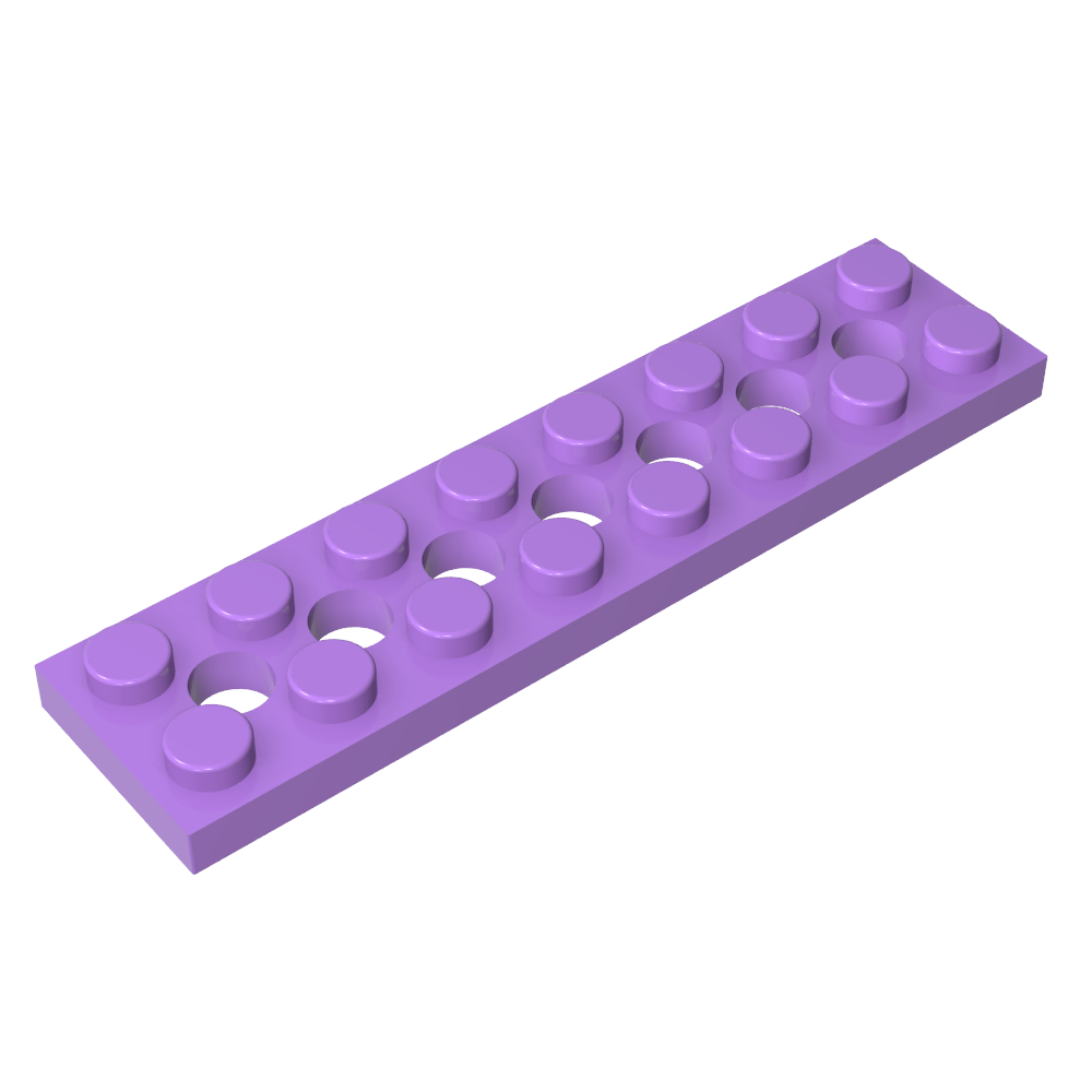 Placa técnica 2 x 8 [7 agujeros]-MyGobricksEs