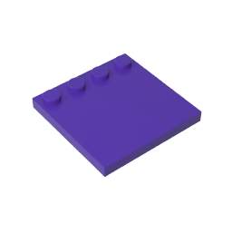 Placas especiales 4x4 con tacos en un borde [lisas]-MyGobricksEs