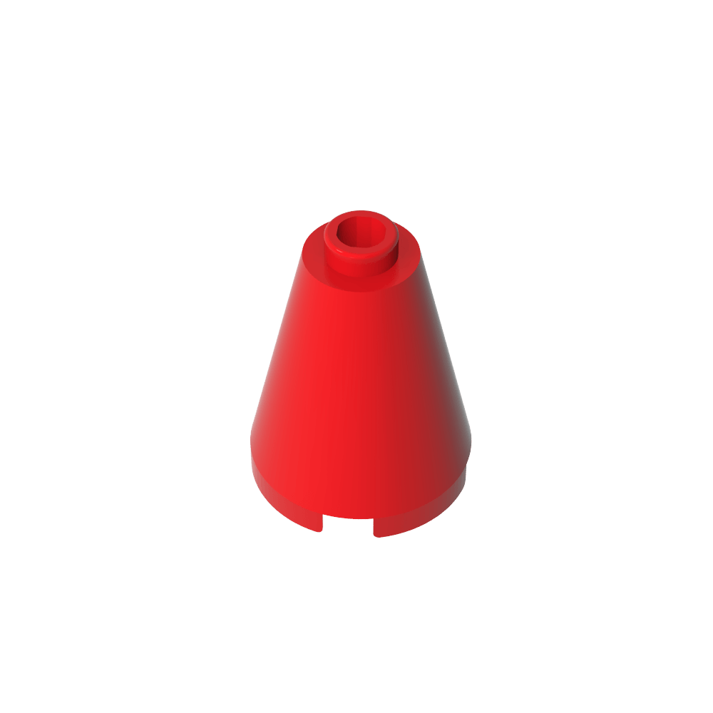 Cono 2 x 2 x 2 con perno abierto bloqueado-MyGobricksEs