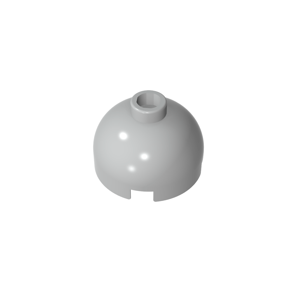 Ladrillo redondo de 2 x 2 con parte superior abovedada - Perno abierto bloqueado sin soporte de eje inferior-MyGobricksEs