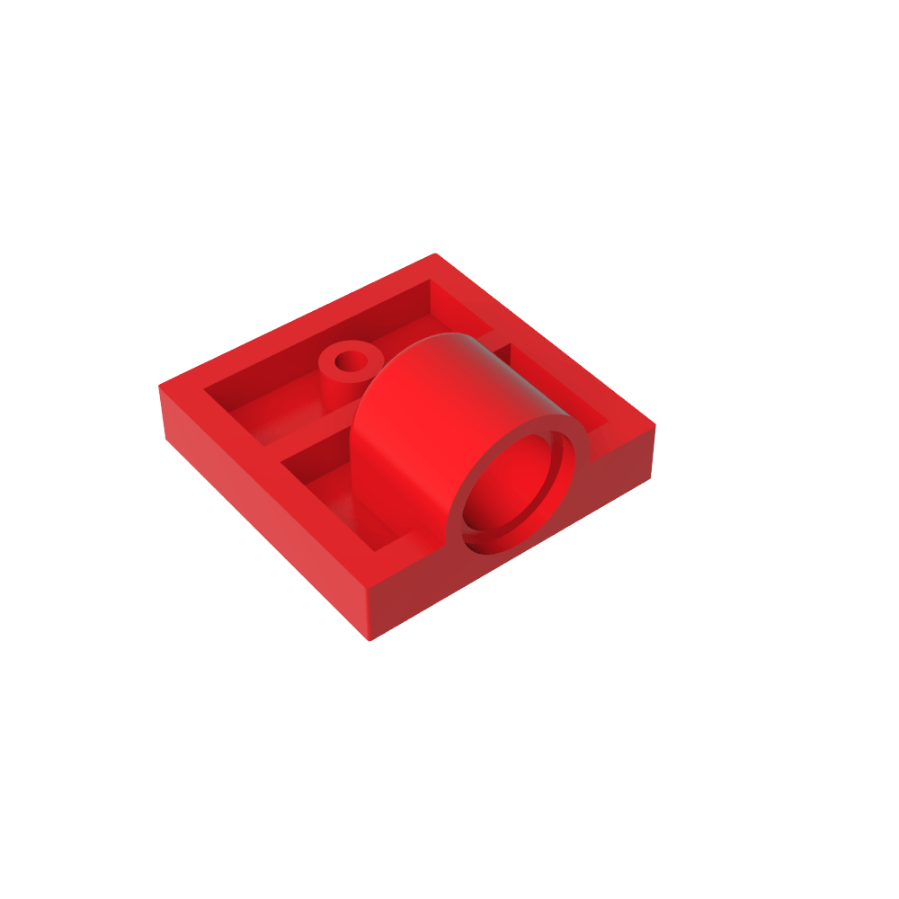 Placa Especial 2 x 2 con 1 Orificio para Pasador [Costilla Inferior Completa]-MyGobricksEs