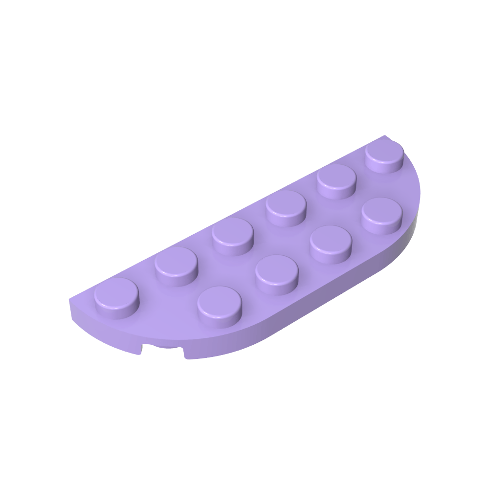 Plato Esquina Redonda 2 x 6 Doble-MyGobricksEs
