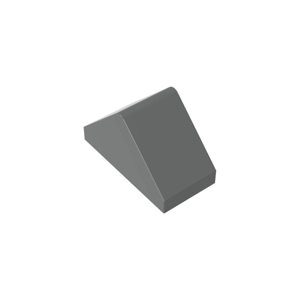 Pendiente 45° 2 x 1 Doble con Pasador Inferior Ovoide-MyGobricksEs
