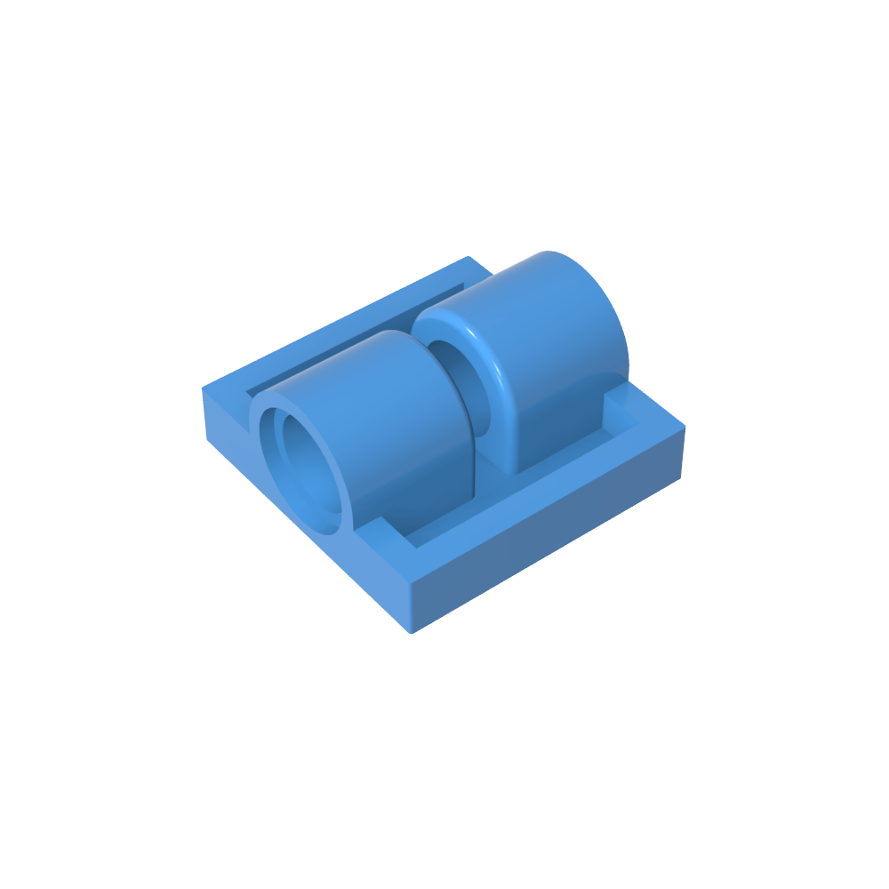 Placa especial 2 x 2 con 2 orificios para pasadores-MyGobricksEs