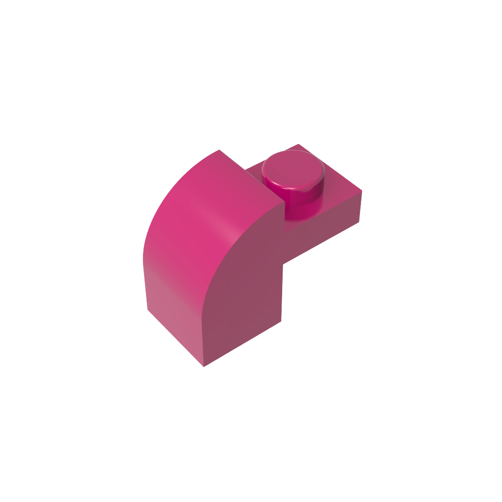 Ladrillo curvo 1 x 2 x 1 1/3 con parte superior curva-MyGobricksEs