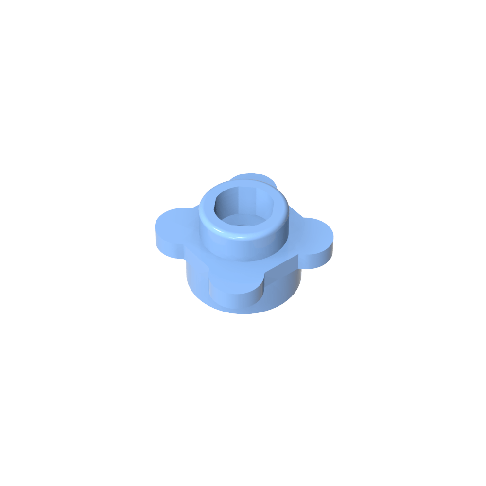 Planta, Flor, Plato Redondo 1 x 1 con 4 Pétalos-MyGobricksEs