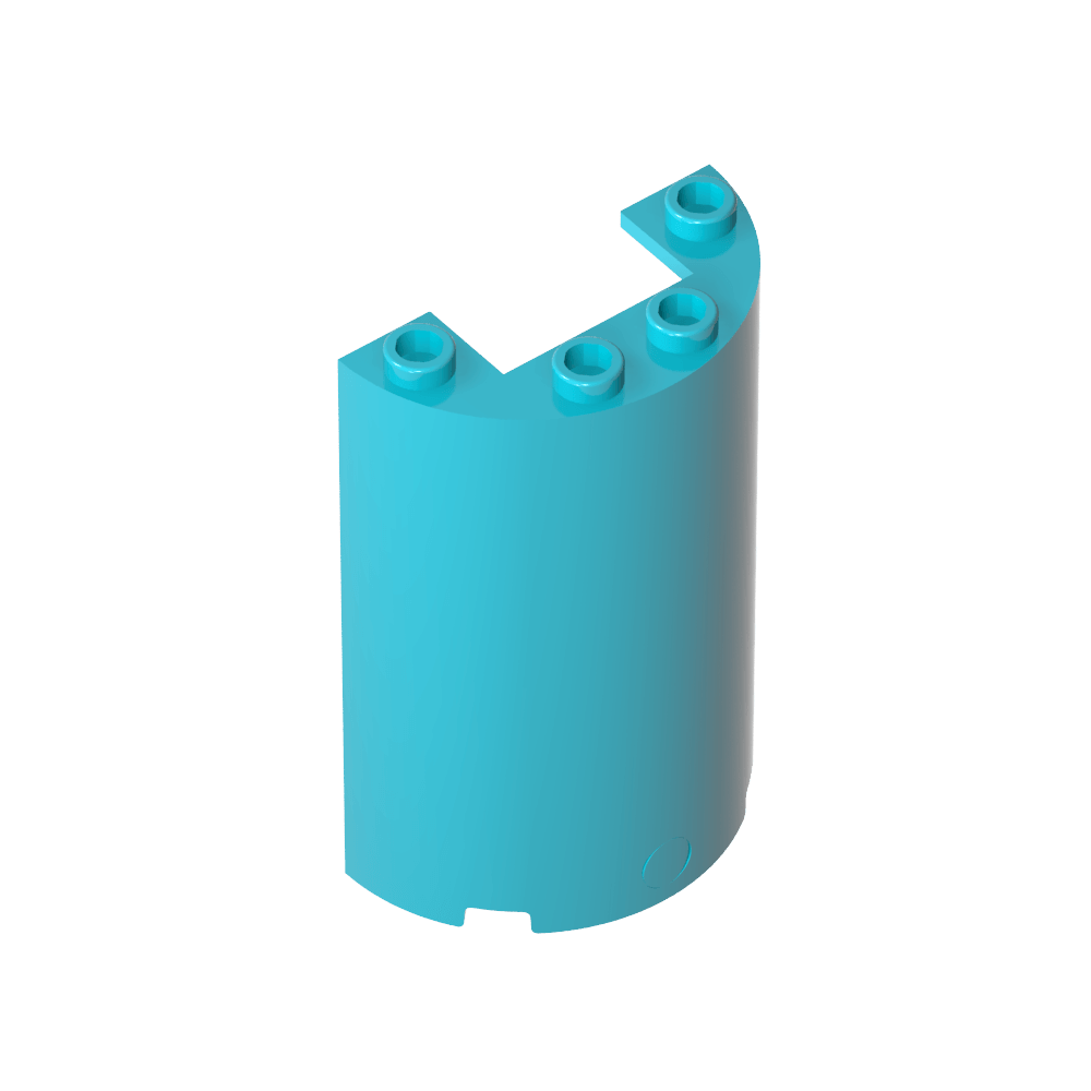 Cilindro medio 2 x 4 x 5 con recorte de 1 x 2-MyGobricksEs