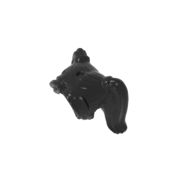 Figura, Cabello Femenino Coletas Altas, Flequillo Largo, Agujero en la Parte Superior-MyGobricksEs