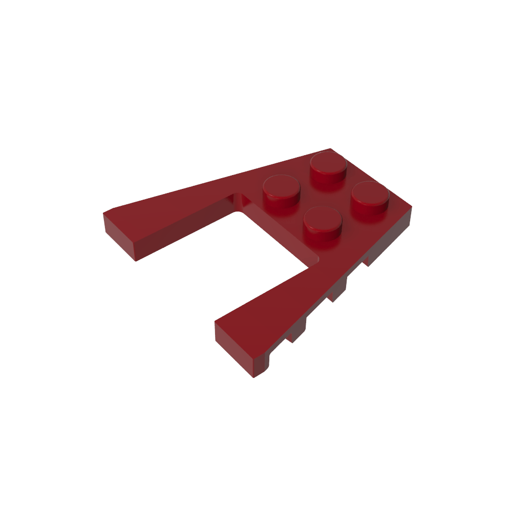 Placa de cuña 4 x 4 con corte de 2 x 2-MyGobricksEs