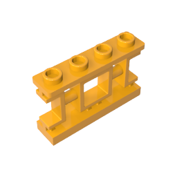 Cerca de celosía asiática ornamental de 1 x 4 x 2 con 4 montantes-MyGobricksEs