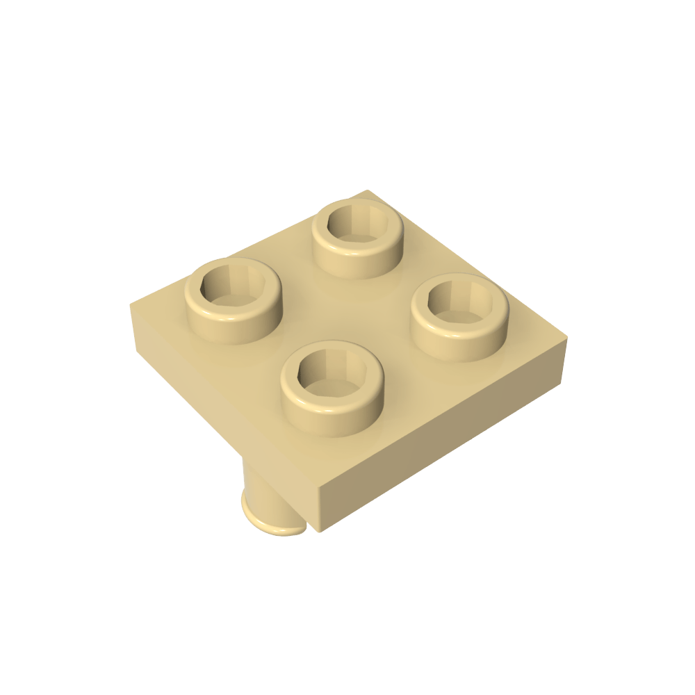 Placa 2 x 2 con 2 pines-MyGobricksEs