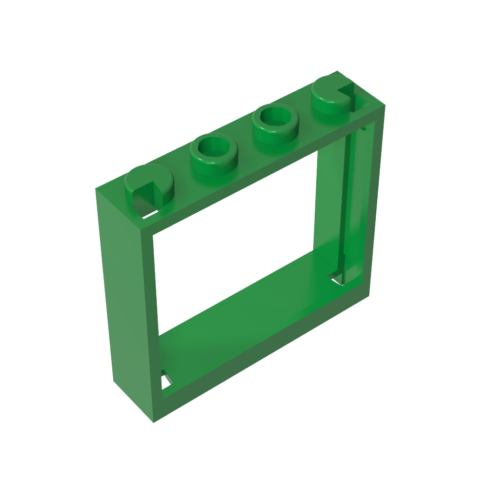 Ventana 1 x 4 x 3 sin pestañas de persiana-MyGobricksEs
