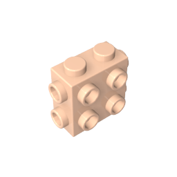 Ladrillo especial 1 x 2 x 1 2/3 con ocho montantes en 3 lados-MyGobricksEs