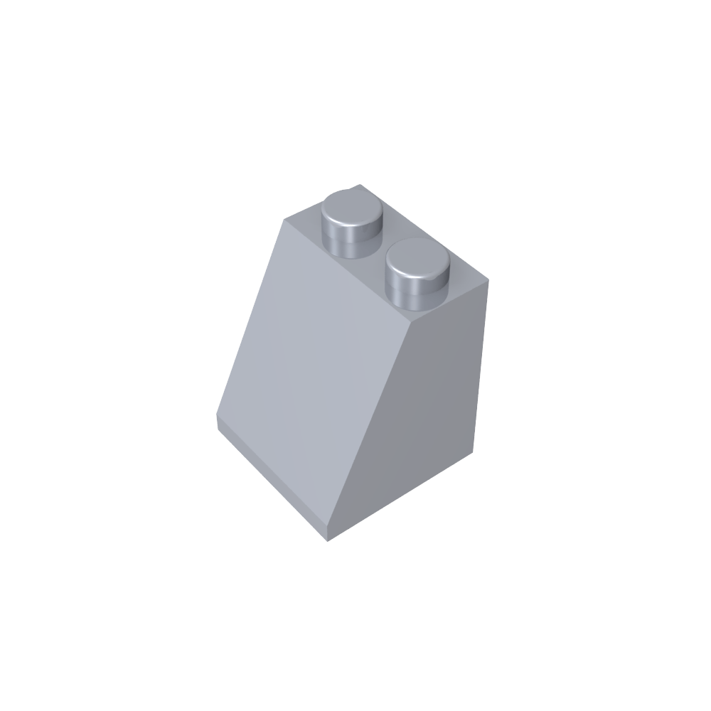 Pendiente 65° 2 x 2 x 2 con tubo inferior-MyGobricksEs