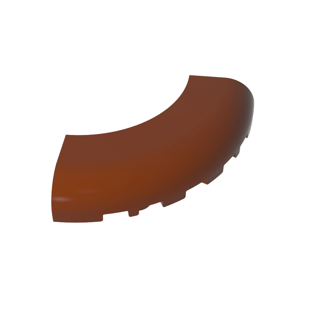 Esquina redonda de ladrillo de 5 x 5 x 1 con recortes inferiores [sin montantes] [arco de 1/4]-MyGobricksEs