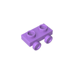 Placa modificada 1 x 2 con 2 puntos salientes-MyGobricksEs