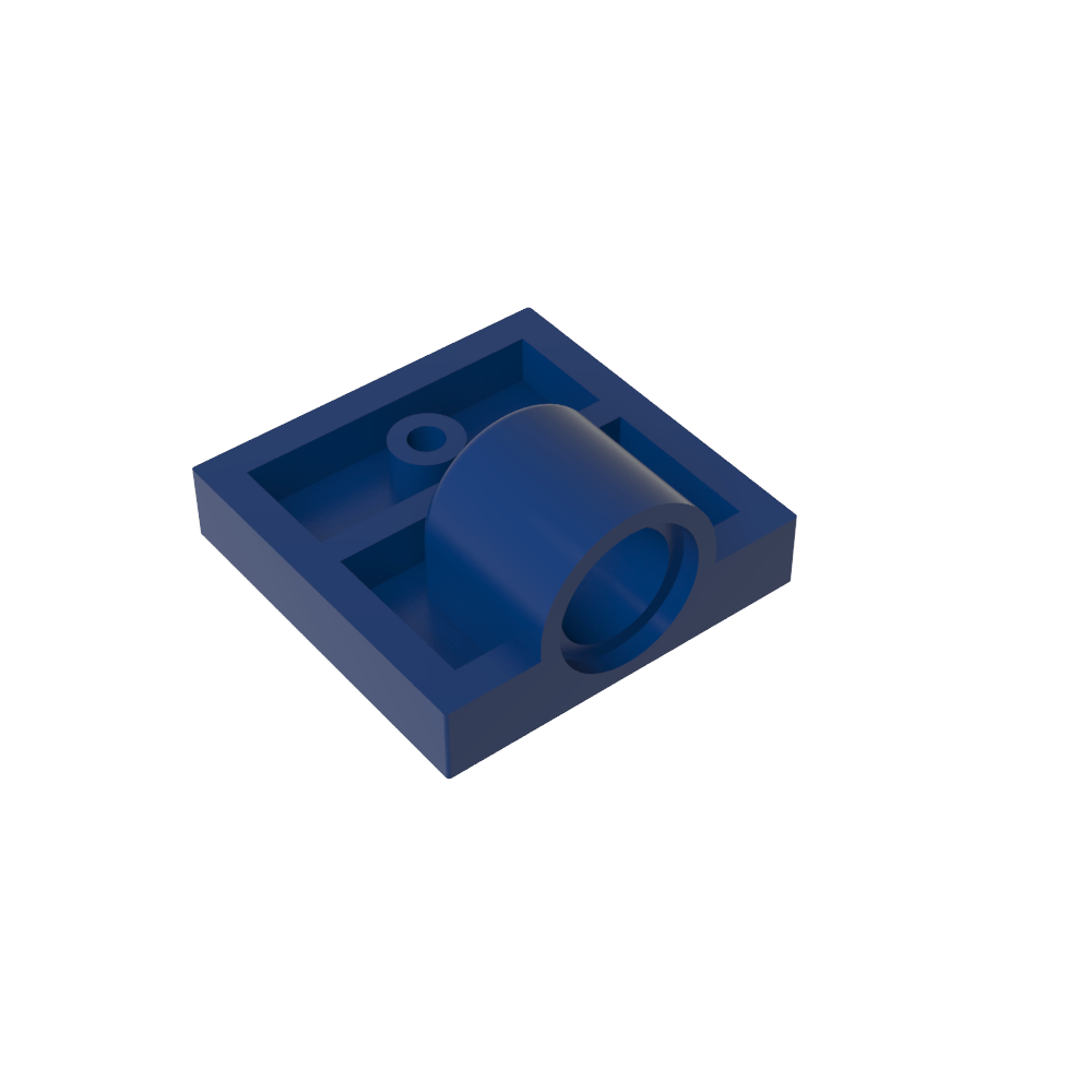 Placa Especial 2 x 2 con 1 Orificio para Pasador [Costilla Inferior Completa]-MyGobricksEs
