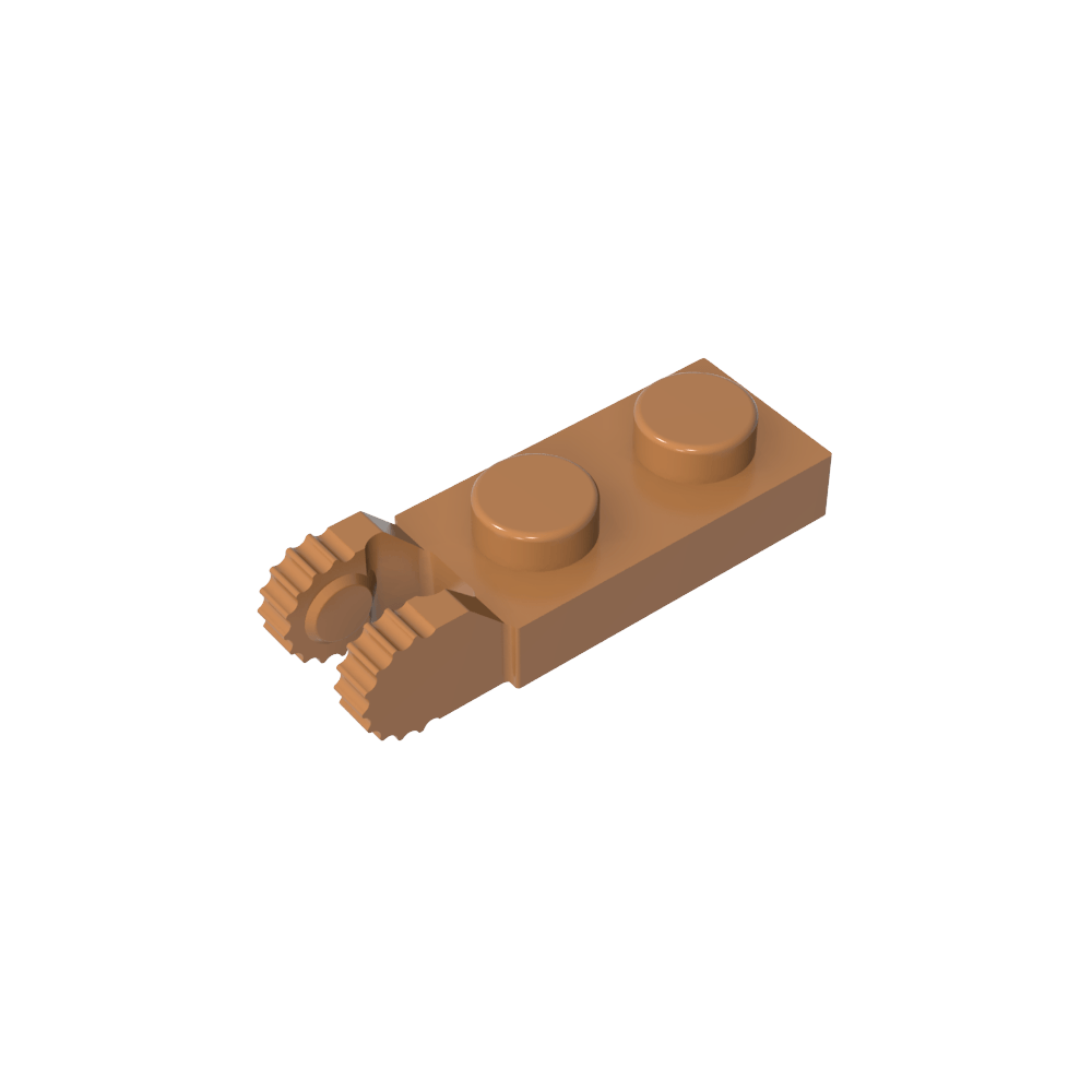 Placa de bisagra 1 x 2 con bloqueo con 2 dedos en el extremo, con ranura-MyGobricksEs