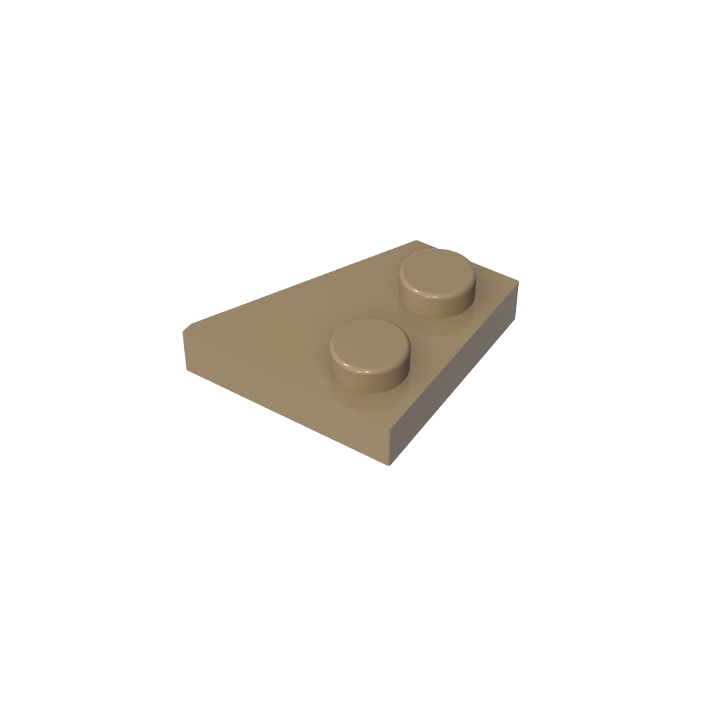 Placa de cuña 2 x 2 izquierda-MyGobricksEs