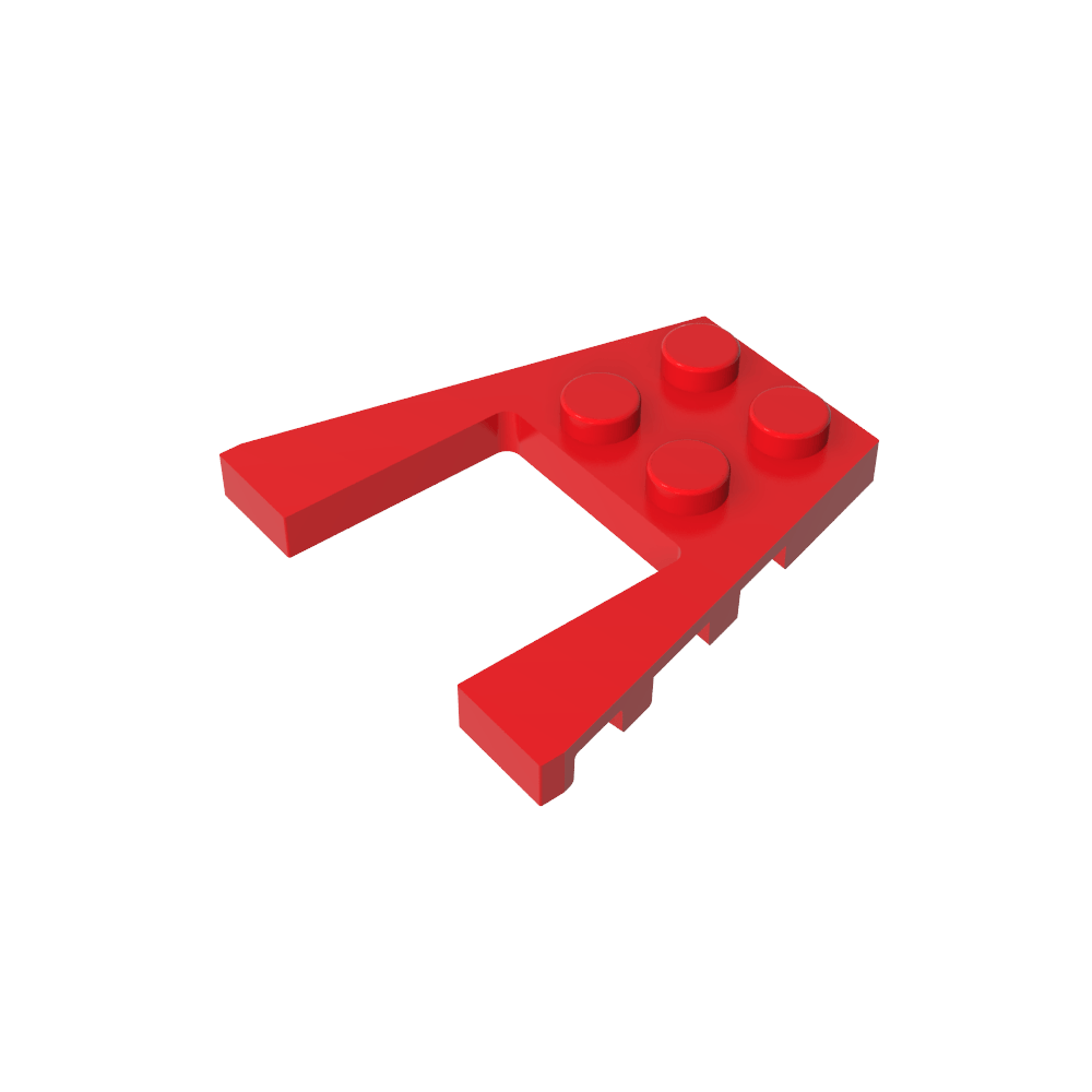Placa de cuña 4 x 4 con corte de 2 x 2-MyGobricksEs