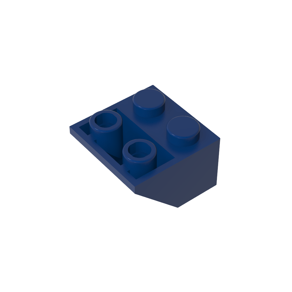 Pendiente invertida de 45° 2 x 2 [Pasador inferior ovoide, orificios para pernos del tamaño de una barra]-MyGobricksEs