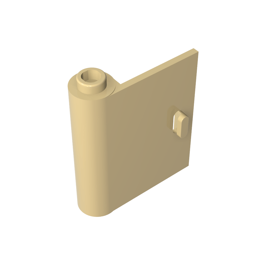 Puerta 1 x 3 x 3 izquierda - Abierta entre la bisagra superior e inferior-MyGobricksEs