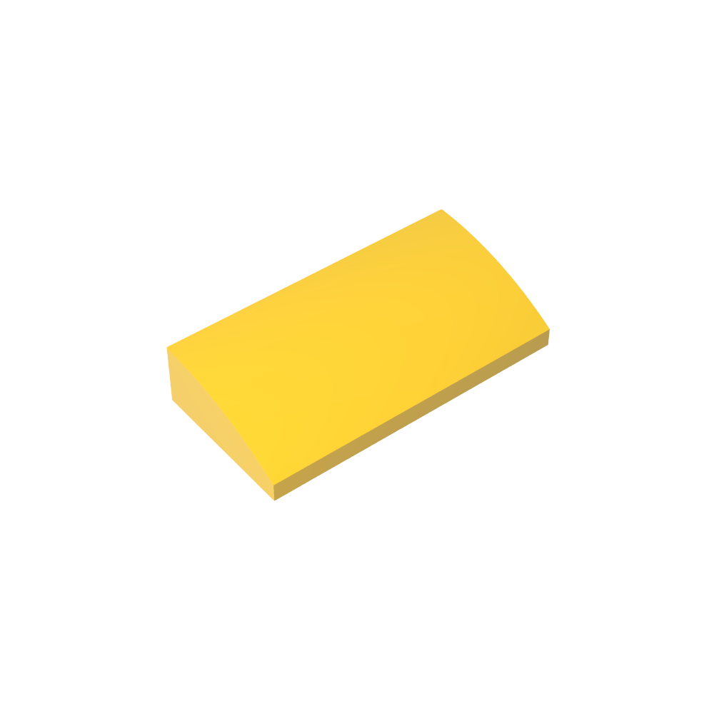 Ladrillo inclinado curvo 2 x 4 x 2/3 sin montantes, con tubos inferiores-MyGobricksEs
