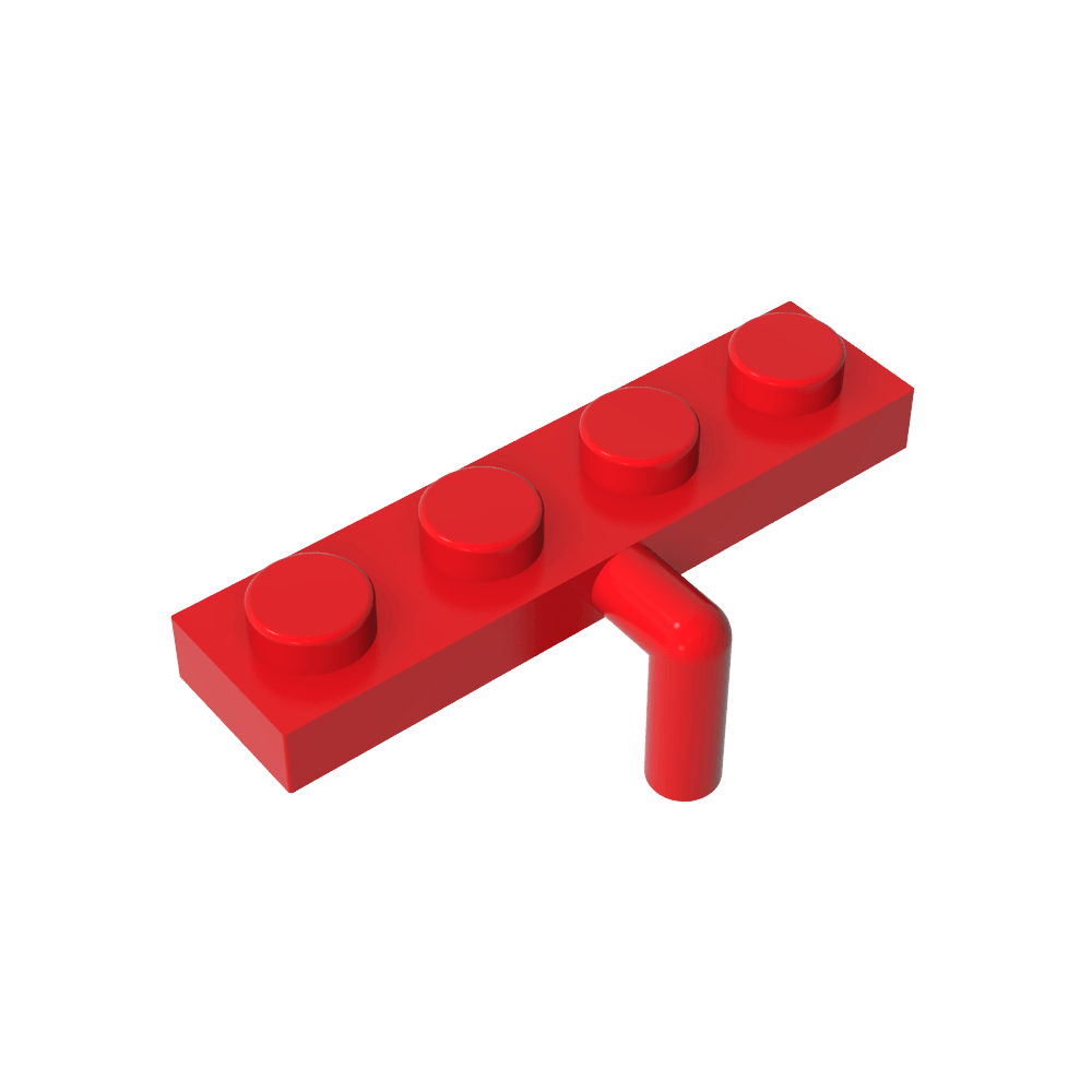 Placa Especial 1 x 4 con Brazo Abajo-MyGobricksEs