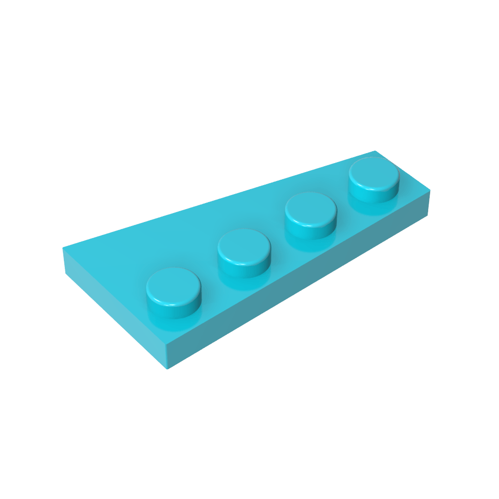 Placa de cuña 4 x 2 izquierda-MyGobricksEs