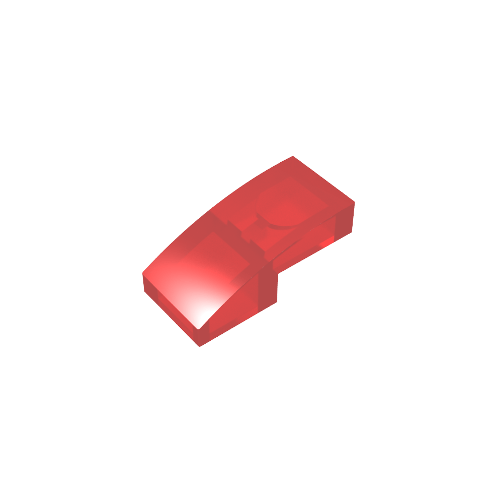 Pendiente curva 2 x 1 sin montantes [1/2 arco]-MyGobricksEs