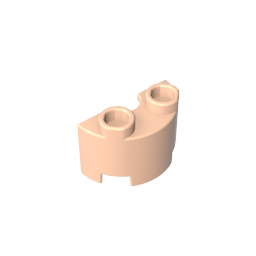 Ladrillo redondo, mitad 1 x 2-MyGobricksEs