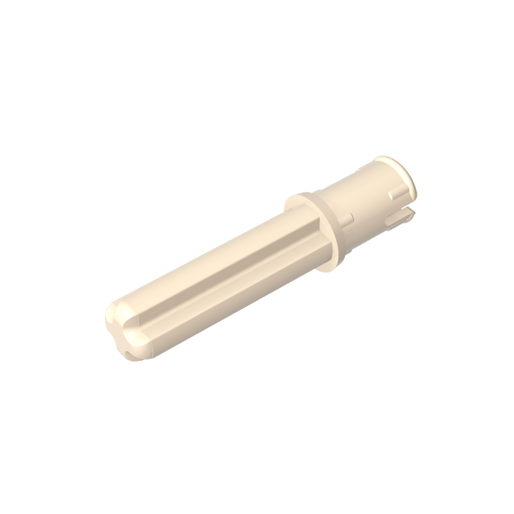 Pasador de eje Technic 3L con crestas de fricción longitudinales y eje 2L-MyGobricksEs