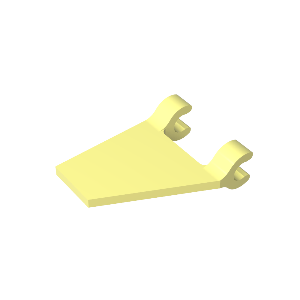 Bandera trapezoidal 2 x 2 con 2 clips [clips en U gruesos]-MyGobricksEs