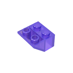Pendiente invertida de 45° 2 x 2 [Pasador inferior ovoide, orificios para pernos del tamaño de una barra]-MyGobricksEs