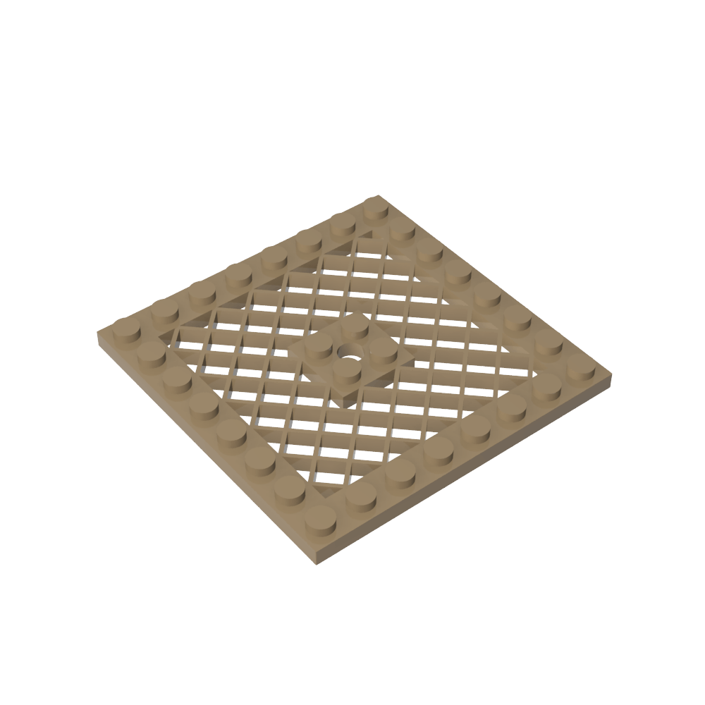 Placa especial 8 x 8 con rejilla [agujero en el centro]-MyGobricksEs