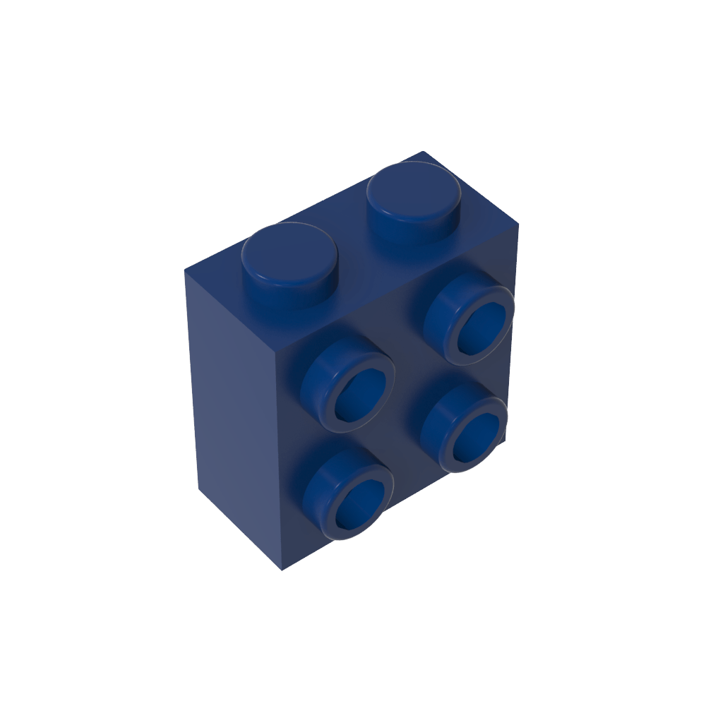 Ladrillo especial 1 x 2 x 1 2/3 con cuatro montantes en un lado-MyGobricksEs