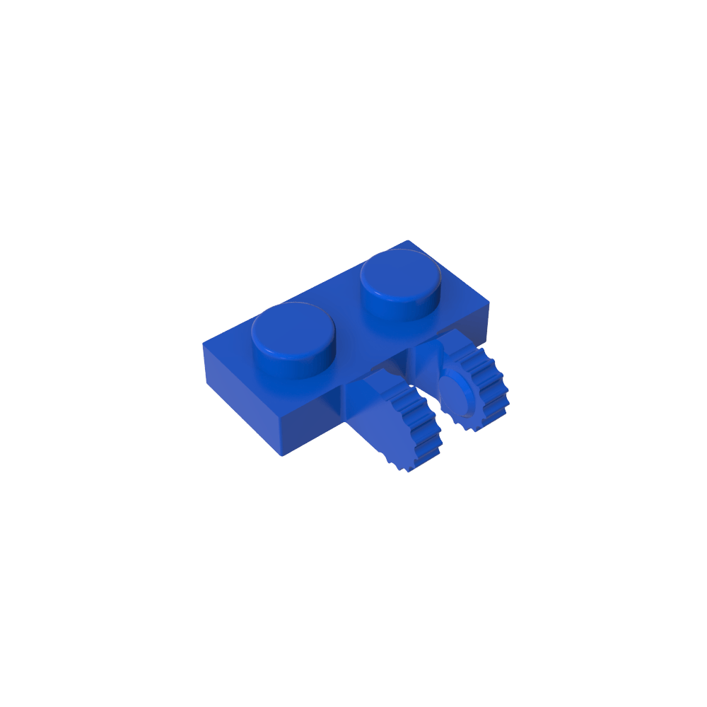 Placa de bisagra 1 x 2 con bloqueo con 2 dedos en el costado, 9 dientes-MyGobricksEs