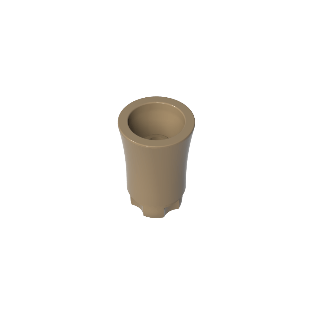 Planta, tronco de palmera - Conector corto, orificio para eje con 2 puntas interiores-MyGobricksEs