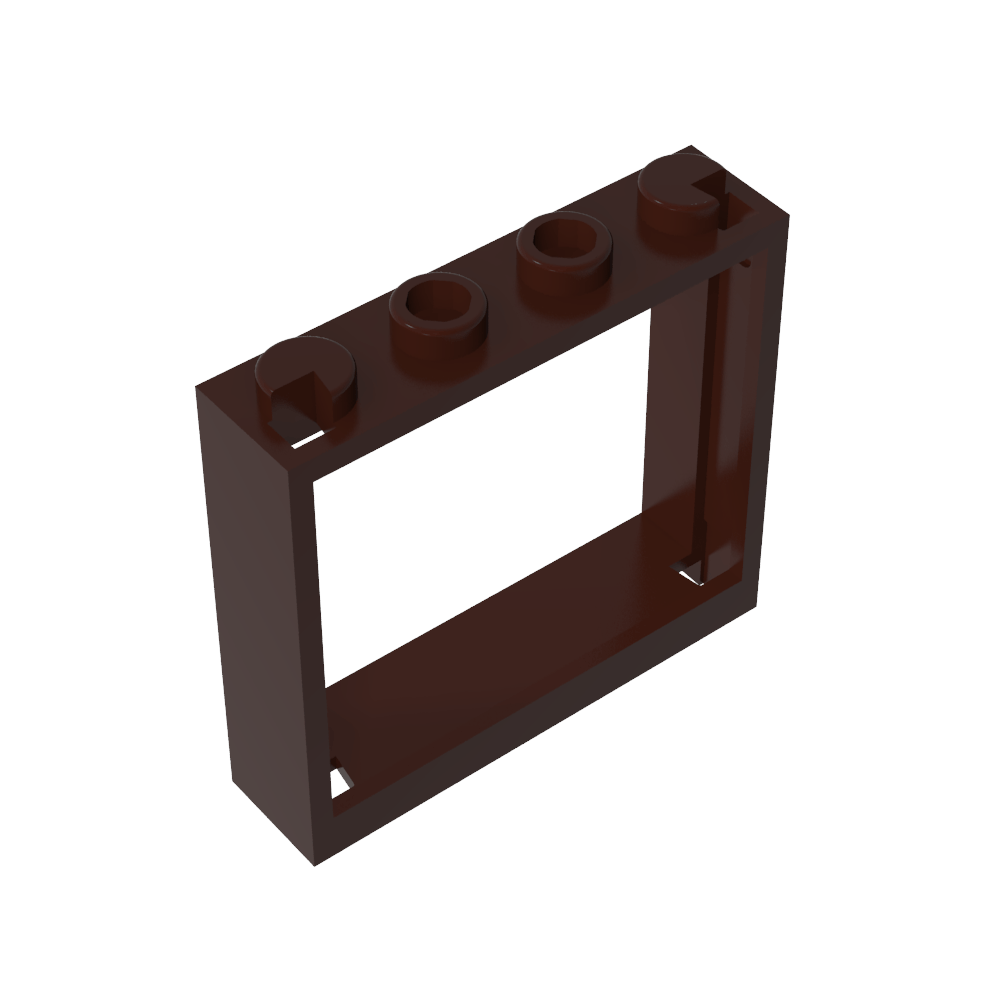 Ventana 1 x 4 x 3 sin pestañas de persiana-MyGobricksEs