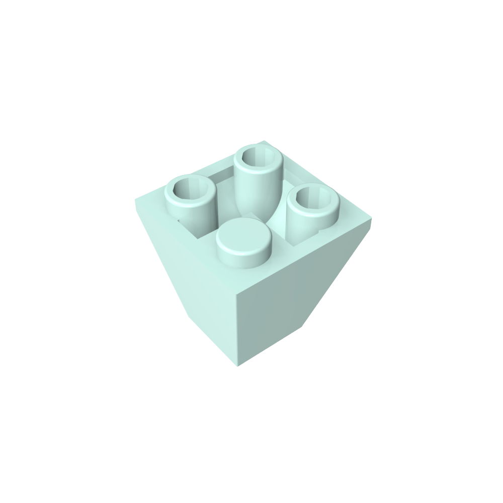 Pendiente Invertida 45° 2 x 2 Doble Convexa-MyGobricksEs