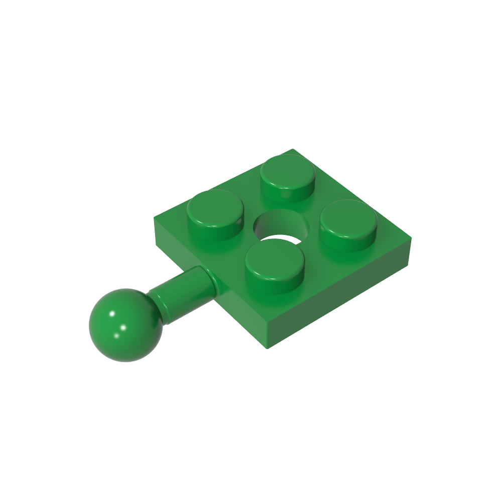 Placa Especial 2x2 con Bola de Remolque y Agujero-MyGobricksEs