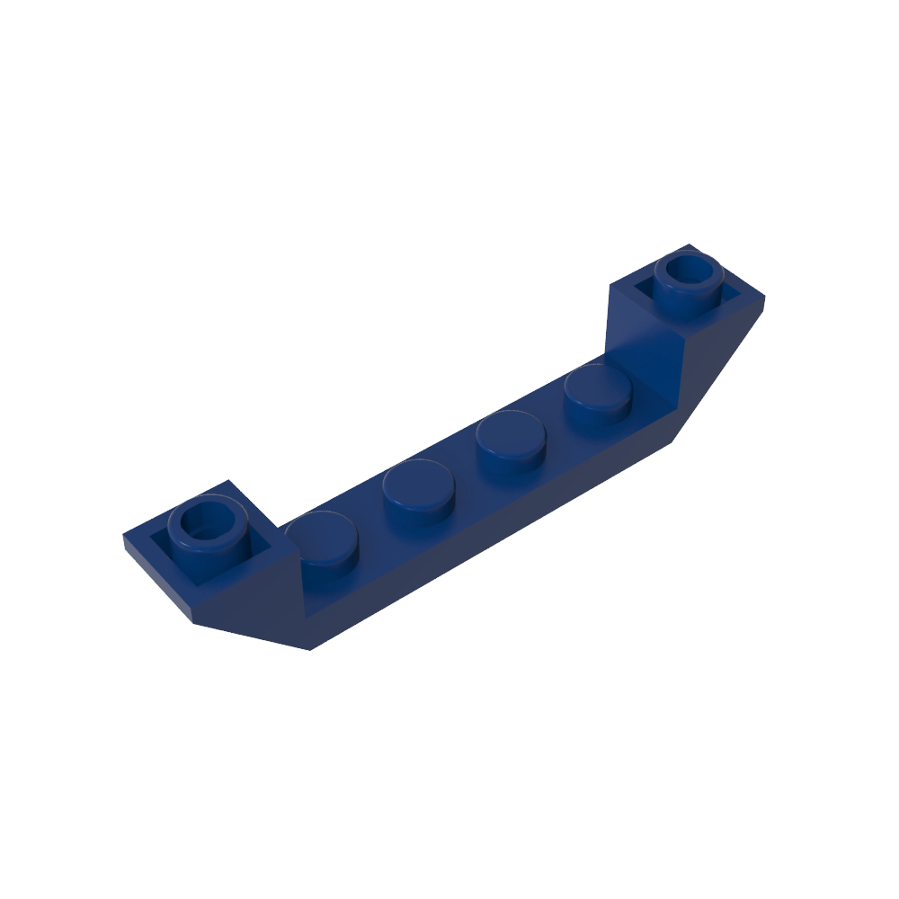 Pendiente Invertida 45° 6 x 1 Doble con Recorte 1 x 4-MyGobricksEs