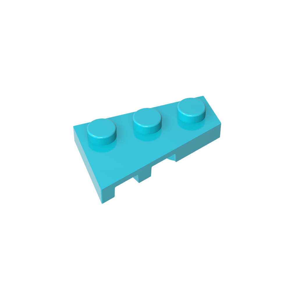 Placa de cuña 3 x 2 derecha-MyGobricksEs