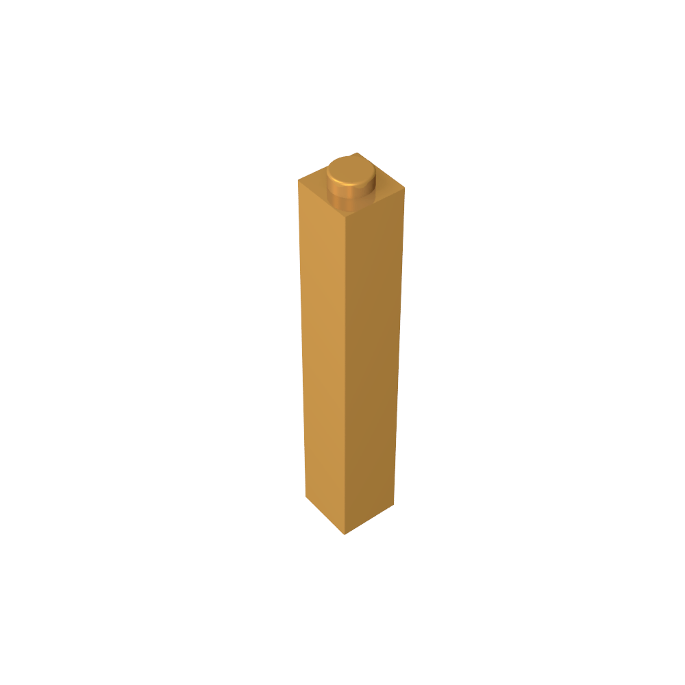 Ladrillo 1 x 1 x 5 con montante abierto o hueco bloqueado-MyGobricksEs