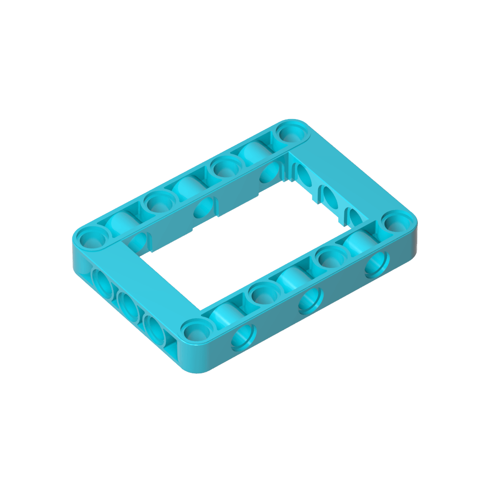 Marco de viga técnica de 5 x 7 con centro abierto y grueso-MyGobricksEs